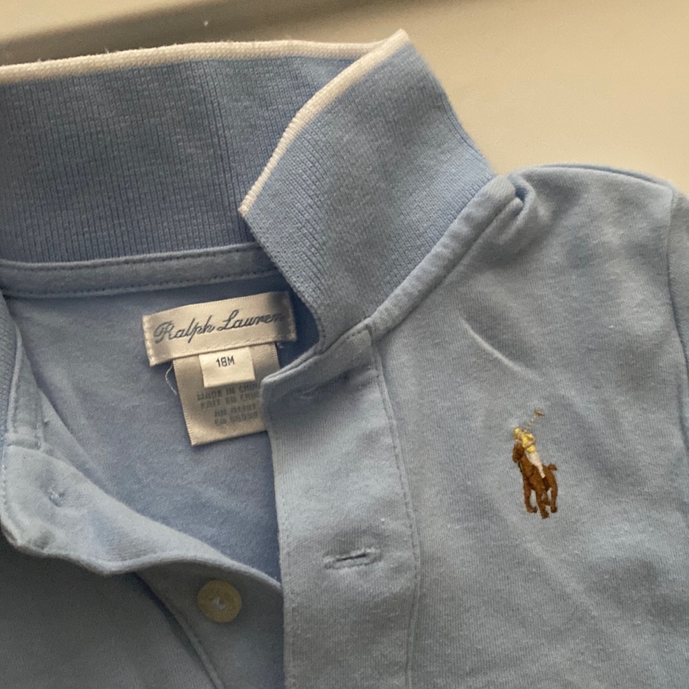 Boys Ralph Lauren polo shirts and onesie.